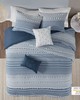 Olliix Calum Cotton Jacquard Duvet Cover Set Navy