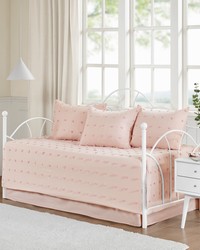 Brooklyn Cotton Jacquard Daybed Set Pink by   