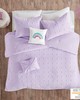 Olliix Callie Cotton Jacquard Pom Pom Comforter Set Lavender