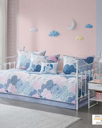 Cloud 6 Piece Cotton Reversible Daybed Set Blue by   