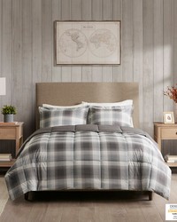 Woodsman Softspun Down Alternative Comforter Mini Set Grey King by   