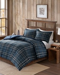 Flint CozySpun Down Alternative Comforter Mini Set Navy King by   