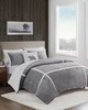 Olliix Orlen Plush to Sherpa Comforter Set Grey