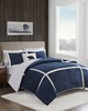 Olliix Orlen Plush to Sherpa Comforter Set Navy