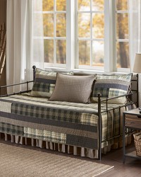 Winter Plains 5 Piece Day Bed Cover Set Tan by   