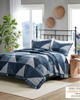 Olliix Olsen Olsen 3 Piece Oversized Cotton Quilt Set Blue