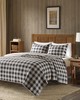 Olliix Buffalo Check Oversized Quilt Mini Set Gray