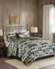 Olliix Twin Falls Oversized 4 Piece Quilt Set Brown/Blue