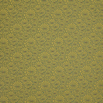 Scalamandre Obi Jacquard Dore VOYAGES VOYAGES H0 00033467 Green Upholstery COTTON  Blend Modern Floral Fabric