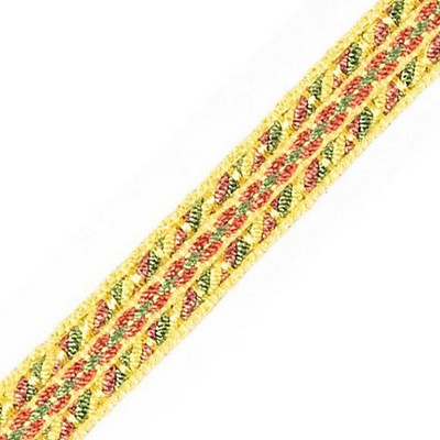 Scalamandre Trim Galon Chainette Tape B Soleil PL 00355311 Yellow 100% VISCOSE  Trim Border Braided Trim 