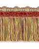 Scalamandre Trim SAFARI FRINGE WITH CHENILLE ROSE/GOLD/GREEN