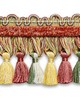 Scalamandre Trim SAFARI TASSEL FRINGE CHENILLE ROSE/GOLD/GREEN