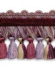 Scalamandre Trim SAFARI TASSEL FRINGE CHENILLE Amethyst Burgundy Multi