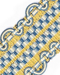 Safari Braid Royal Blue   Gold by  Scalamandre Trim 