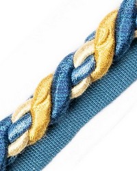 Safari Cord With Tape A Royal Blue   Gold by  Scalamandre Trim 