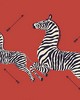 Scalamandre Wallcoverings ZEBRAS - VINYL MASAI RED