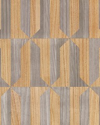 Mezzo  Wood Natural  Nickel by  Scalamandre Wallcoverings 