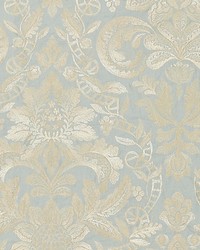 Elizabeth Damask Embroidery Aquamarine by   