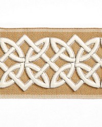 Celtic Embroidered Tape Camel by  Scalamandre Trim 