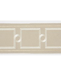 Square Link Embroidered Tape Sand by  Scalamandre Trim 