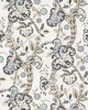 Scalamandre Wallcoverings CUMBRIA WALLCOVERING SMOKE ON IVORY