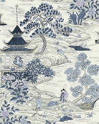 Satomi Hand Block Print Evening Blue by   