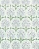 Scalamandre Wallcoverings KARANFIL BLOCK PRINT WALLPAPER GREEN TEA