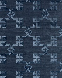 Suzhou Lattice Sisal Midnight by  Scalamandre Wallcoverings 