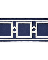 Square Link Embroidered Tape Indigo by  Scalamandre Trim 