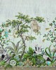 Scalamandre Wallcoverings SUMMER PALACE MURAL - SET TURQUOISE GREEN