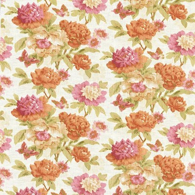Kasmir Briarhurst Spring in 5063 Multi Upholstery Linen  Blend Fire Rated Fabric Insect  Vine and Flower   Fabric
