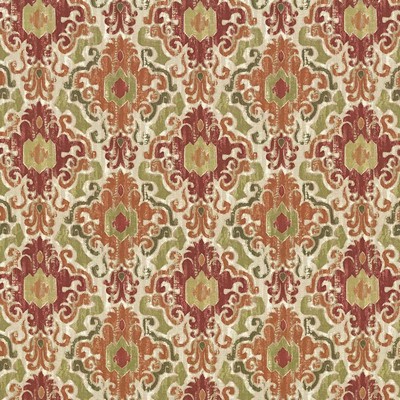 Kasmir Capistrano Tiger Lily in 1434 Multi Upholstery Cotton  Blend Fire Rated Fabric Classic Damask  Ethnic and Global   Fabric