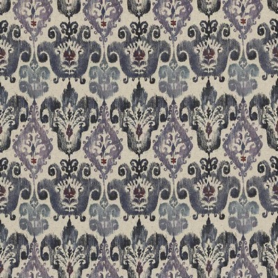 Kasmir Captiva Amethyst in 5080 Purple Upholstery Cotton  Blend Fire Rated Fabric Classic Damask  Ethnic and Global   Fabric