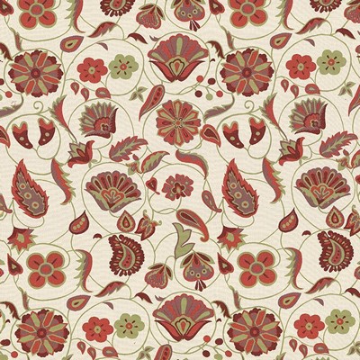 Kasmir Caspa Garden Roma in 1423 Multi Upholstery Polyester  Blend Fire Rated Fabric Vine and Flower   Fabric