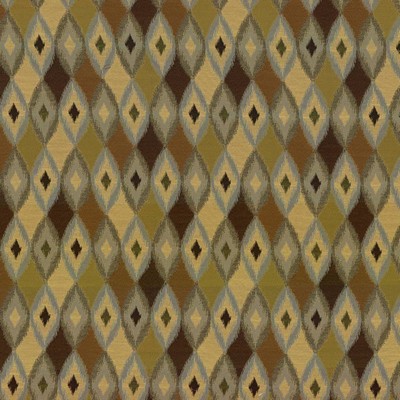 Kasmir Esperanto Cognac in 5068 Brown Upholstery Polyester  Blend Ethnic and Global  Zig Zag   Fabric