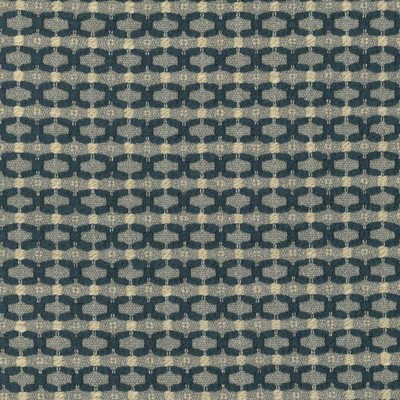 Kasmir Falkirk Trellis Prussian in 1441 Brown Upholstery Cotton  Blend Fire Rated Fabric