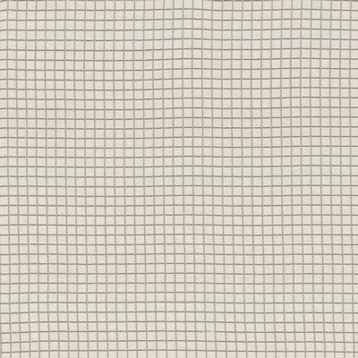 Kasmir Gridlock Pebble in 5035 White Polyester  Blend Crewel and Embroidered  Plaid and Tartan  Fabric