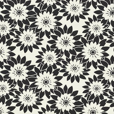 Kasmir Groovy Garden Domino in 1433 Black Upholstery Cotton  Blend Fire Rated Fabric