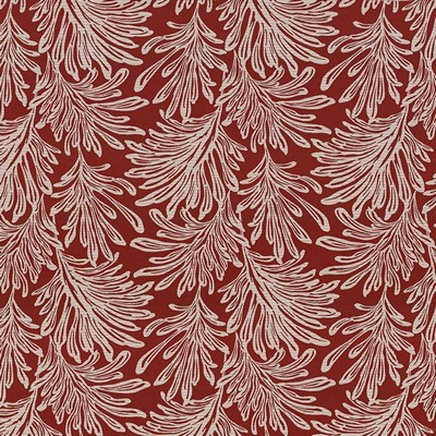 Kasmir Japonica Red in 5071 Red Upholstery Viscose  Blend Tropical  Vine and Flower   Fabric