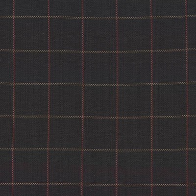 Kasmir Keheley Noir in 1438 Black Upholstery Cotton  Blend Fire Rated Fabric Plaid and Tartan  Fabric