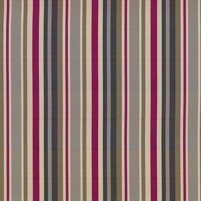 Kasmir Miranda Stripe Treasure in HIGH SOCIETY Purple Upholstery Cotton  Blend Fire Rated Fabric