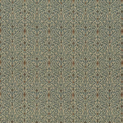 Kasmir Tandoori Scroll Driftwood in 5082 Brown Upholstery Cotton  Blend Fire Rated Fabric Classic Damask  Ethnic and Global   Fabric