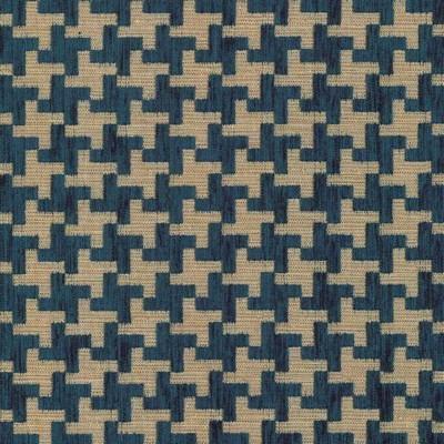 Kasmir Windmill Prussian in 1441 Multi Upholstery Acrylic  Blend Houndstooth   Fabric