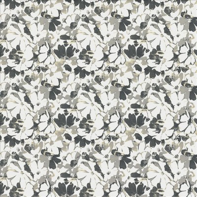 Kasmir Dayflower Grey in 1466 Grey Cotton
 Fire Rated Fabric Geometric  High Performance CA 117  NFPA 260   Fabric