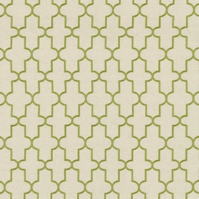 Kasmir Dellis Grass in 5135 Green Viscose  Blend Lattice and Fretwork   Fabric