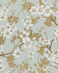 MING CHERRY BLOSSOM AQUA by  Schumacher Wallpaper 