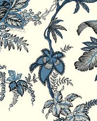 COCONUT GROVE LAPIS by  Schumacher Wallpaper 