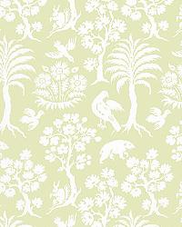 PALM DAMASK WILLOW by  Schumacher Wallpaper 