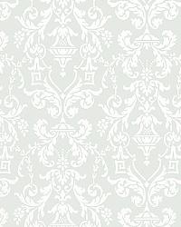 LIDO DAMASK HAZE by  Schumacher Wallpaper 