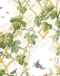 LEAFY ARBOR CREAM by  Schumacher Wallpaper 